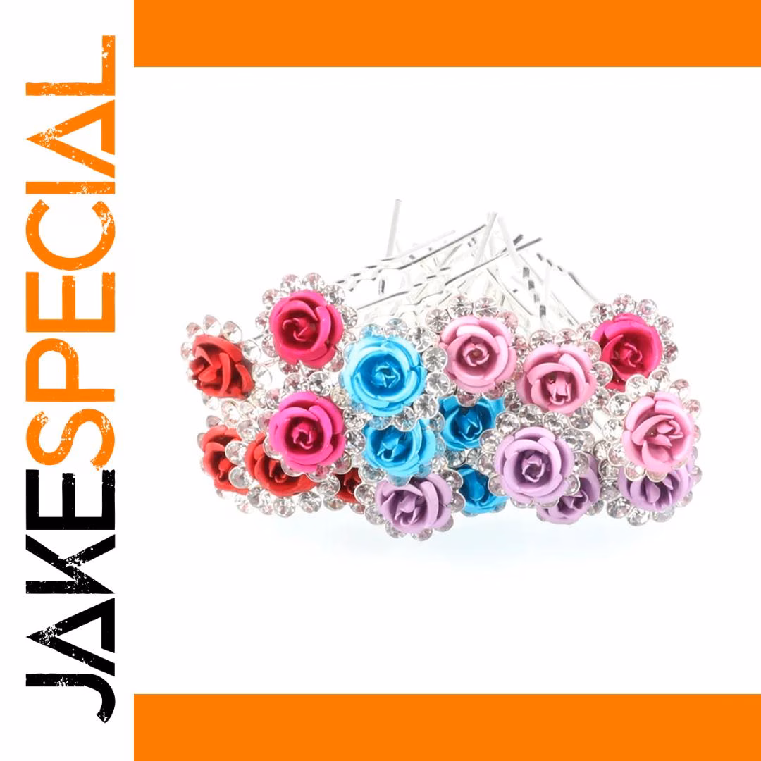 10PCS Floral Hair Clips Set in Vibrant Colors - Image 6