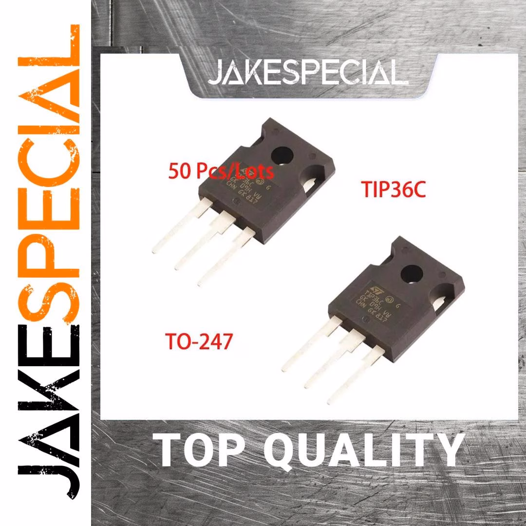 50 PCS TIP36C PNP Transistors 100V 25A TO-247