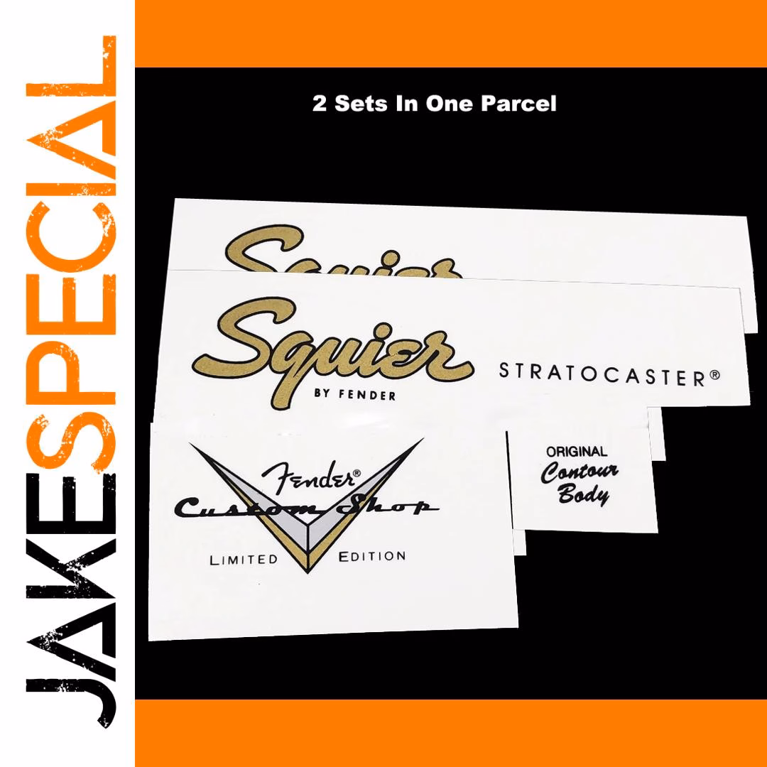 2-Piece Squier Stratocaster Headstock Decals