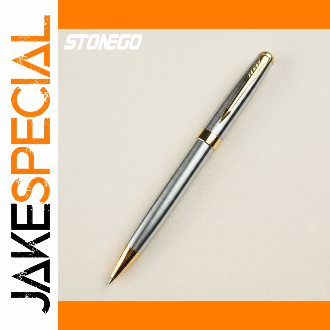 Elegant Retractable Stainless Steel Ballpoint Pen - Image 8
