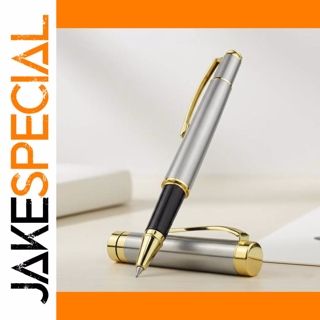 Sleek Stainless Steel Rollerball Pen 0.5mm - Image 9