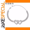 Bohemian Crystal Heart Ankle Bracelet