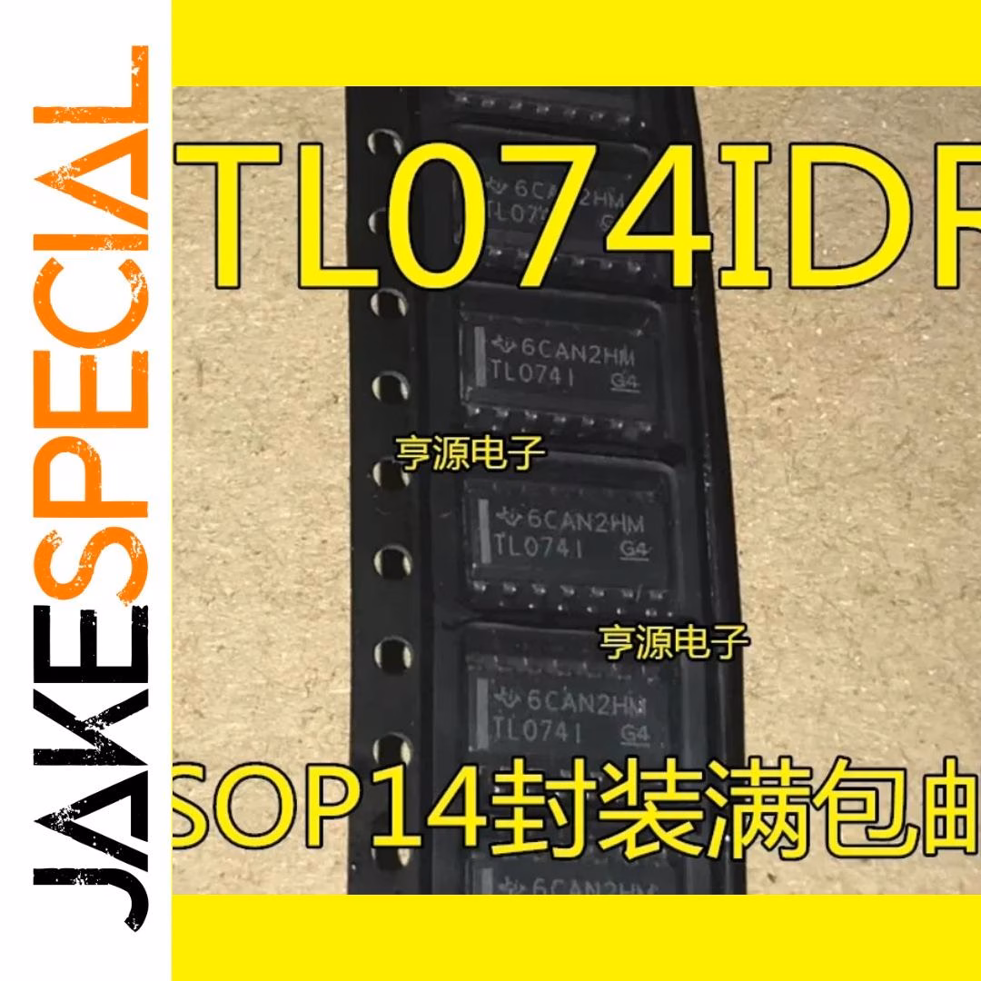 Set of 10 TL074IDR Op-Amps in DIP/SOP-14