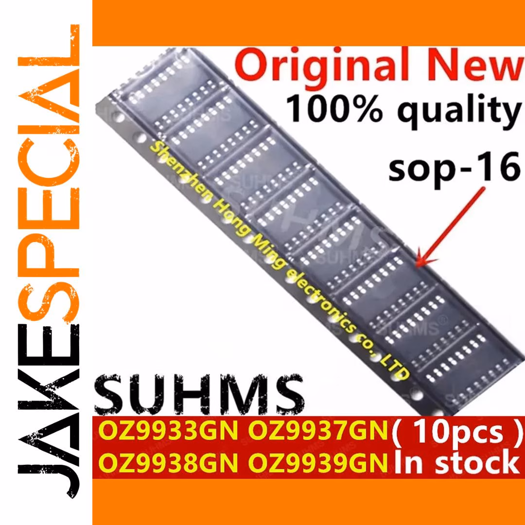 Set of 10 Drive ICs SOP-16 Models OZ9933GN, OZ9937GN, OZ9938GN, OZ9939GN