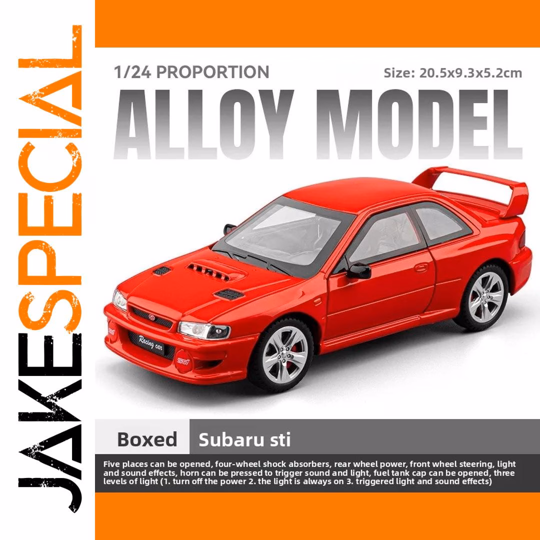 1/24 Scale Diecast Subaru STI Model in Blue – Image 6