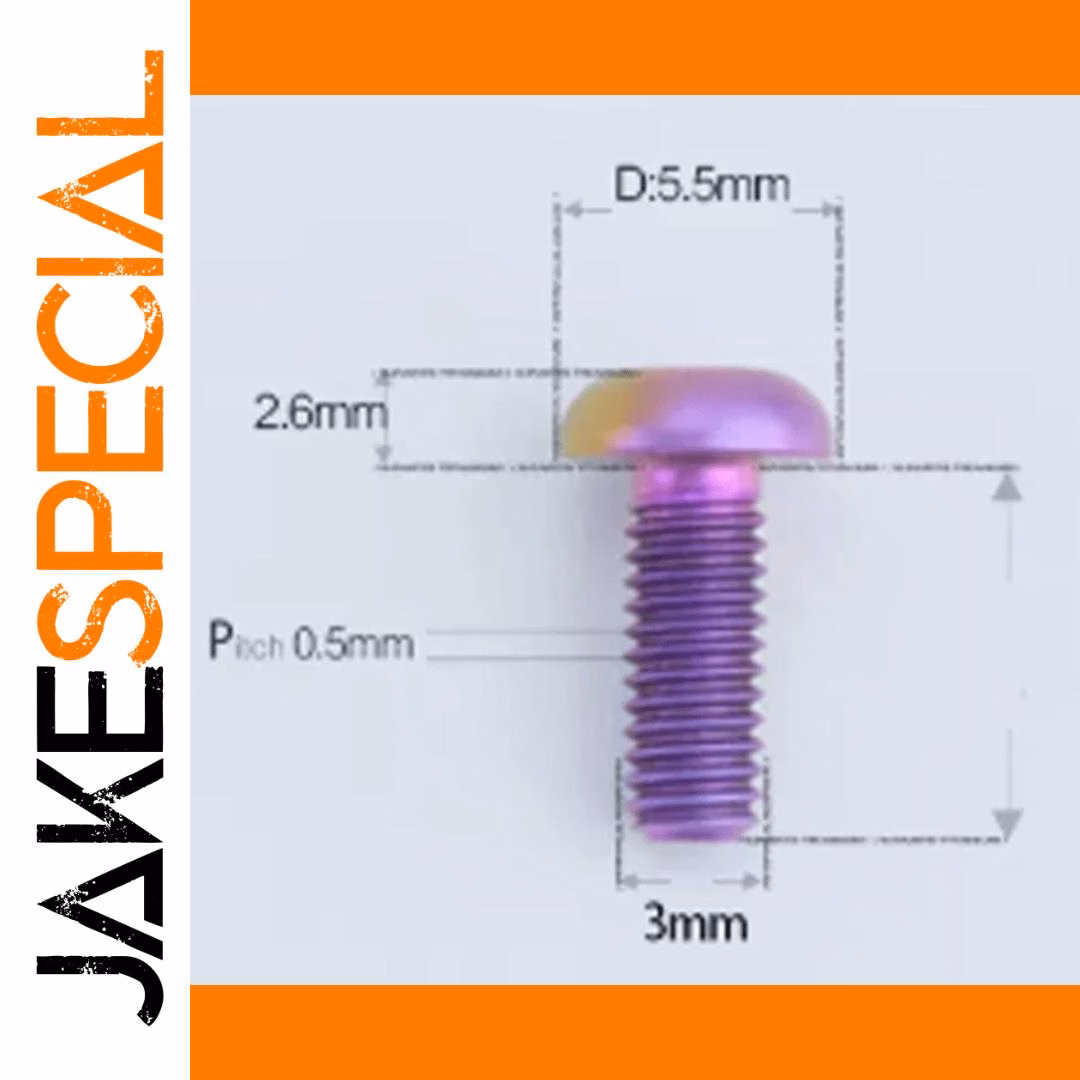 Vibrant Grade 5 Titanium Alloy Screws M3 6-15mm - Image 9