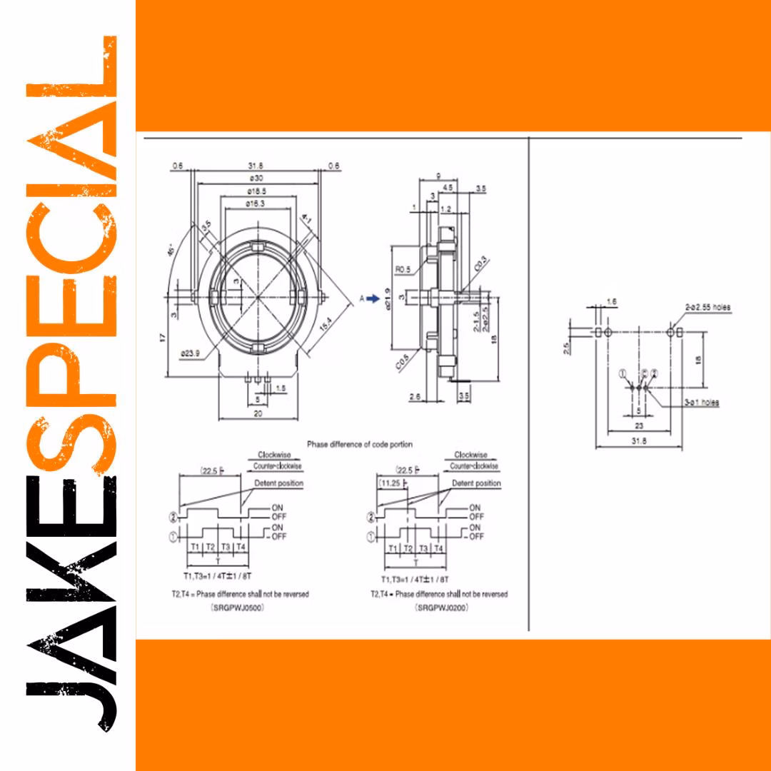 1 PCS ALPS Hollow Shaft Encoder SRGPWJ0500 - Image 4