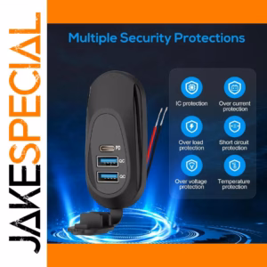 3-Port 12V USB Car Charger for RVs Trucks Boats