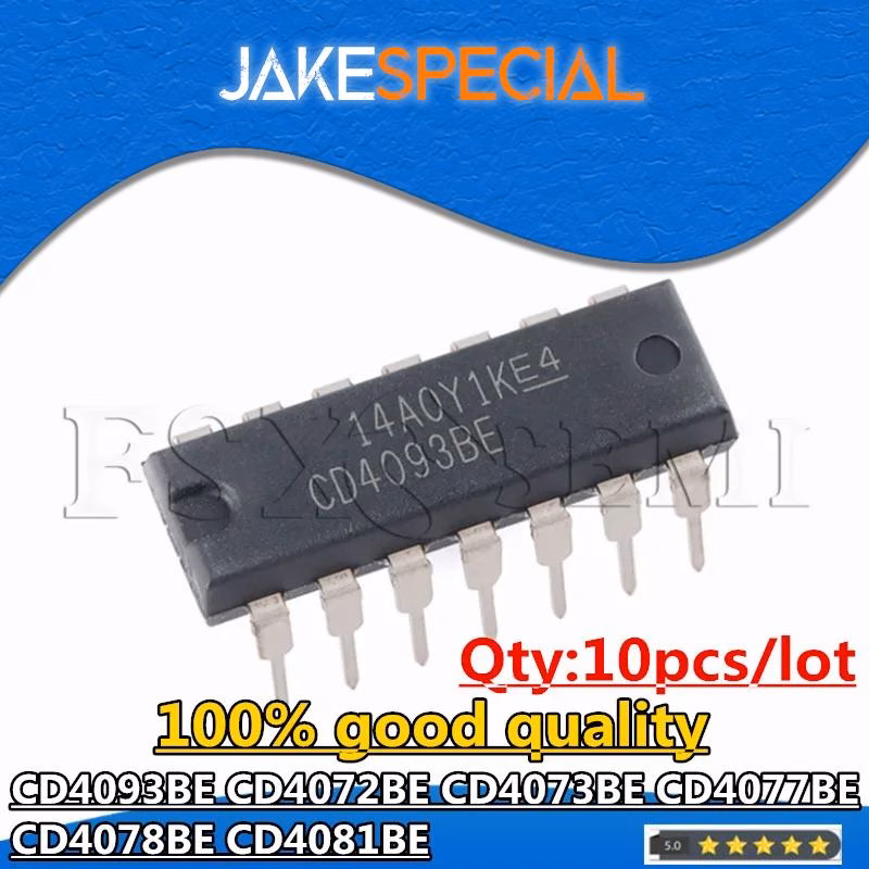 10PCS CD4093BE DIP-14 Voltage Regulators