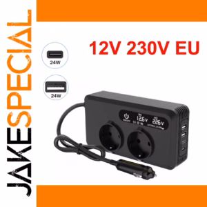 200W Car Inverter with USB & Type-C Charging
