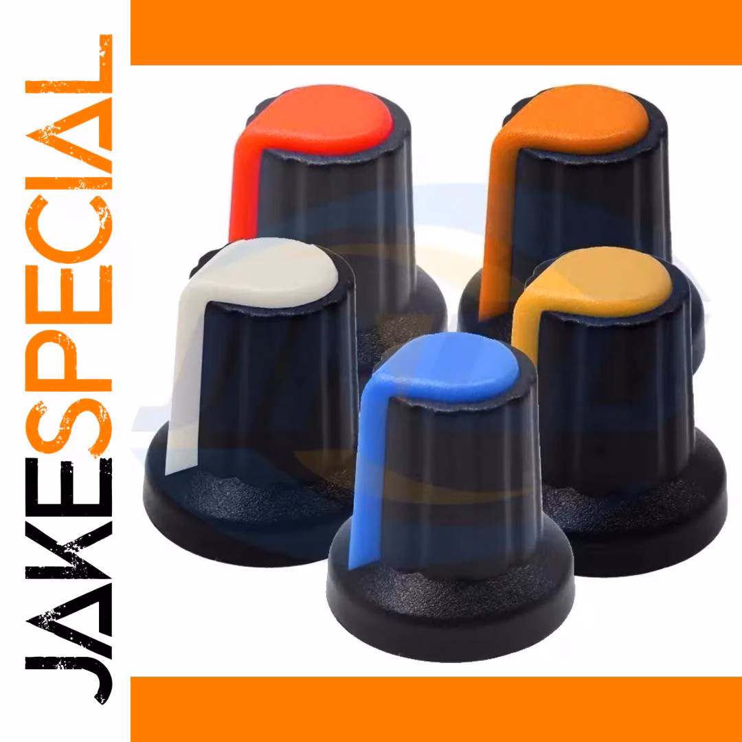 Set of 10 Potentiometer Knob Caps 15mm x 17mm