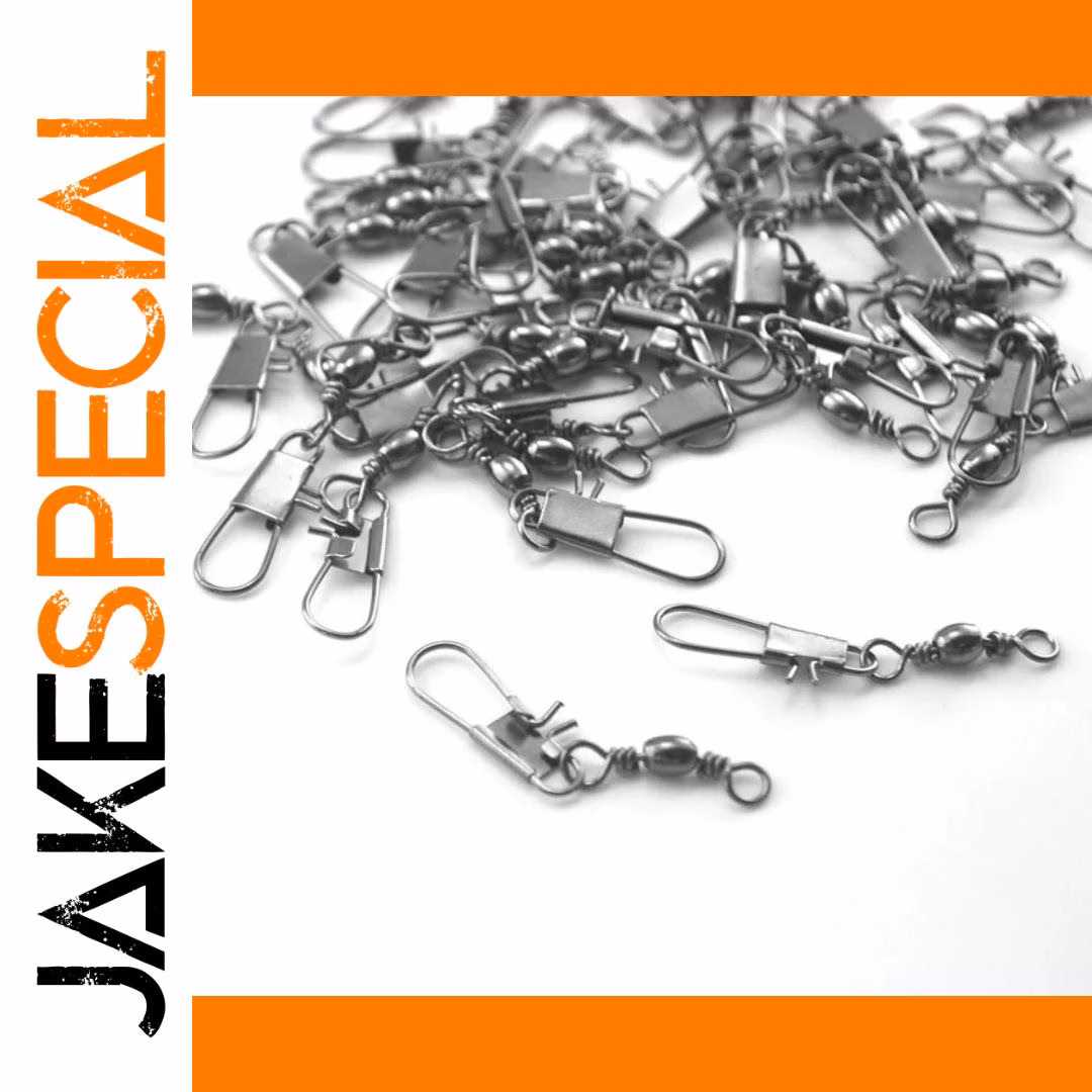 100PCS Brass Swivel Fishing Connectors 32mm - Image 5