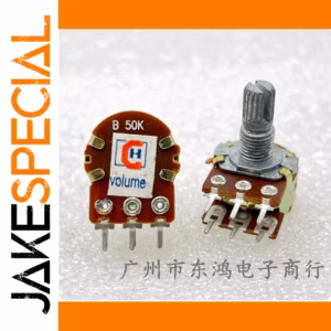 Dual Potentiometer B50K 15mm Shaft 1pcs