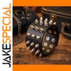 Punk Wide Leather Cuff Bracelet with Spikes