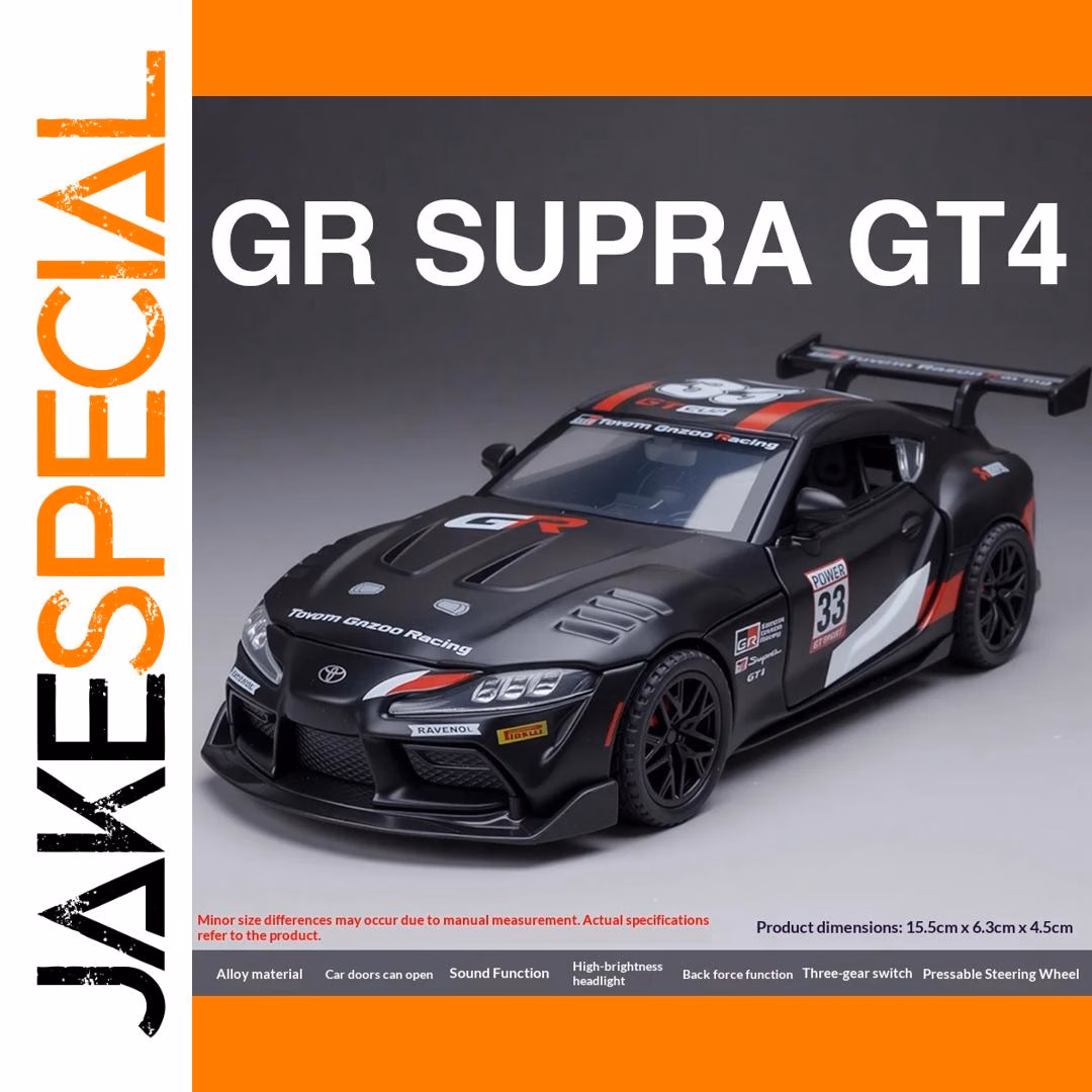 Supra GT4 Die-Cast Model 1/32 Scale Red - Image 9