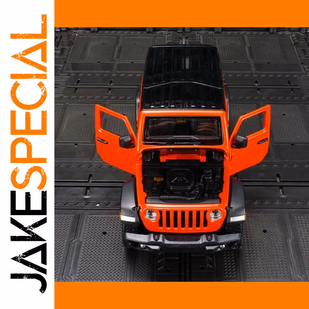 1:24 Scale Diecast Jeep Wrangler Rubicon Model - Image 3