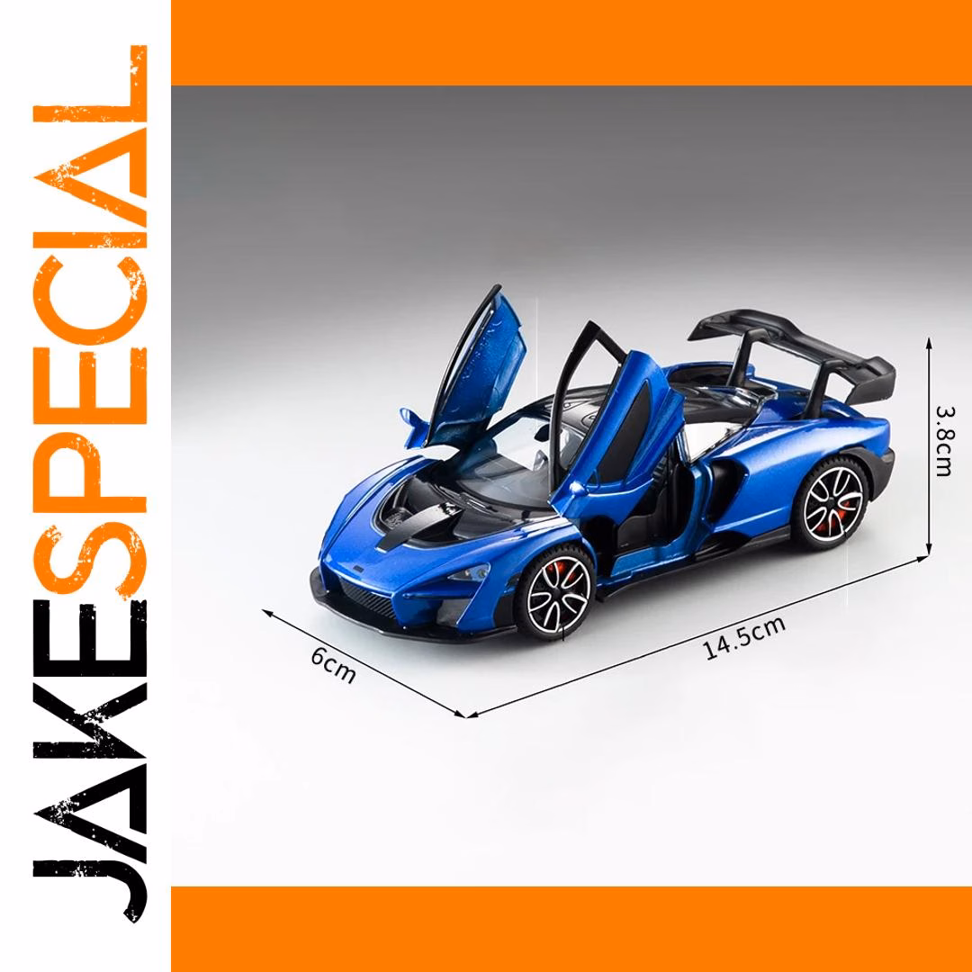 1:32 Scale Senna Sports Car Model Red/Black - Image 6