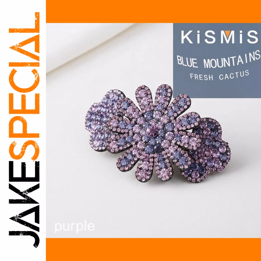Elegant Rhinestone Floral Hairpin for Women - Image 9
