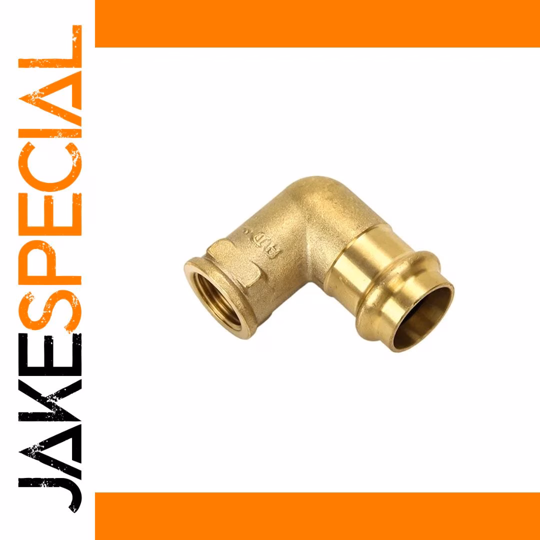 Brass Copper Female Thread Elbow Connector 4" - Image 2