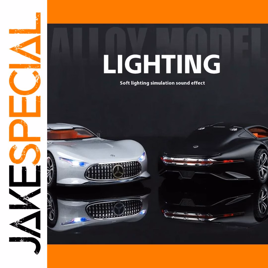 1:24 Scale AMG Alloy Model Car Black - Image 5