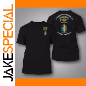 Special Forces Logo Black Cotton T-Shirt