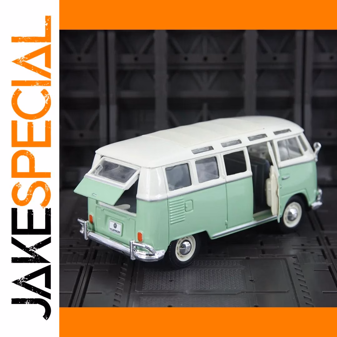 1:24 Scale Samba Retro Van Model in Green - Image 2
