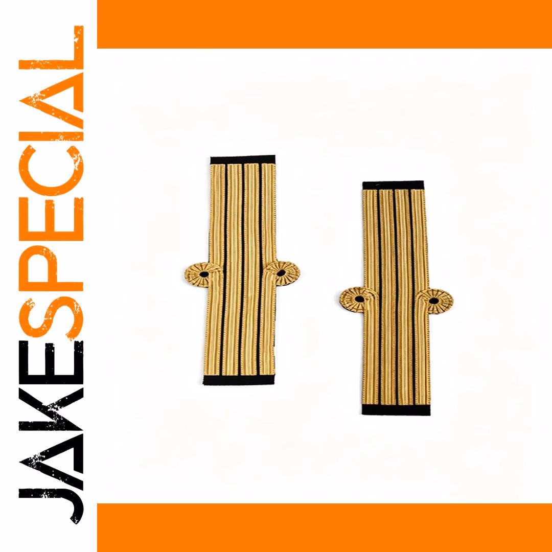 Metallic Gold Woven Tape Epaulette Stripe - Image 8