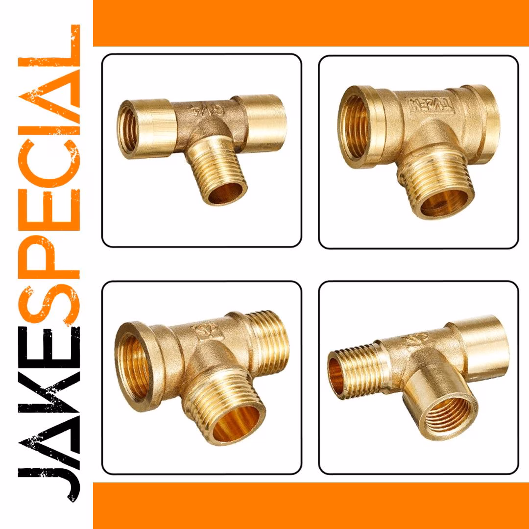1/2 BSP Brass Tee Splitter Connector DN15
