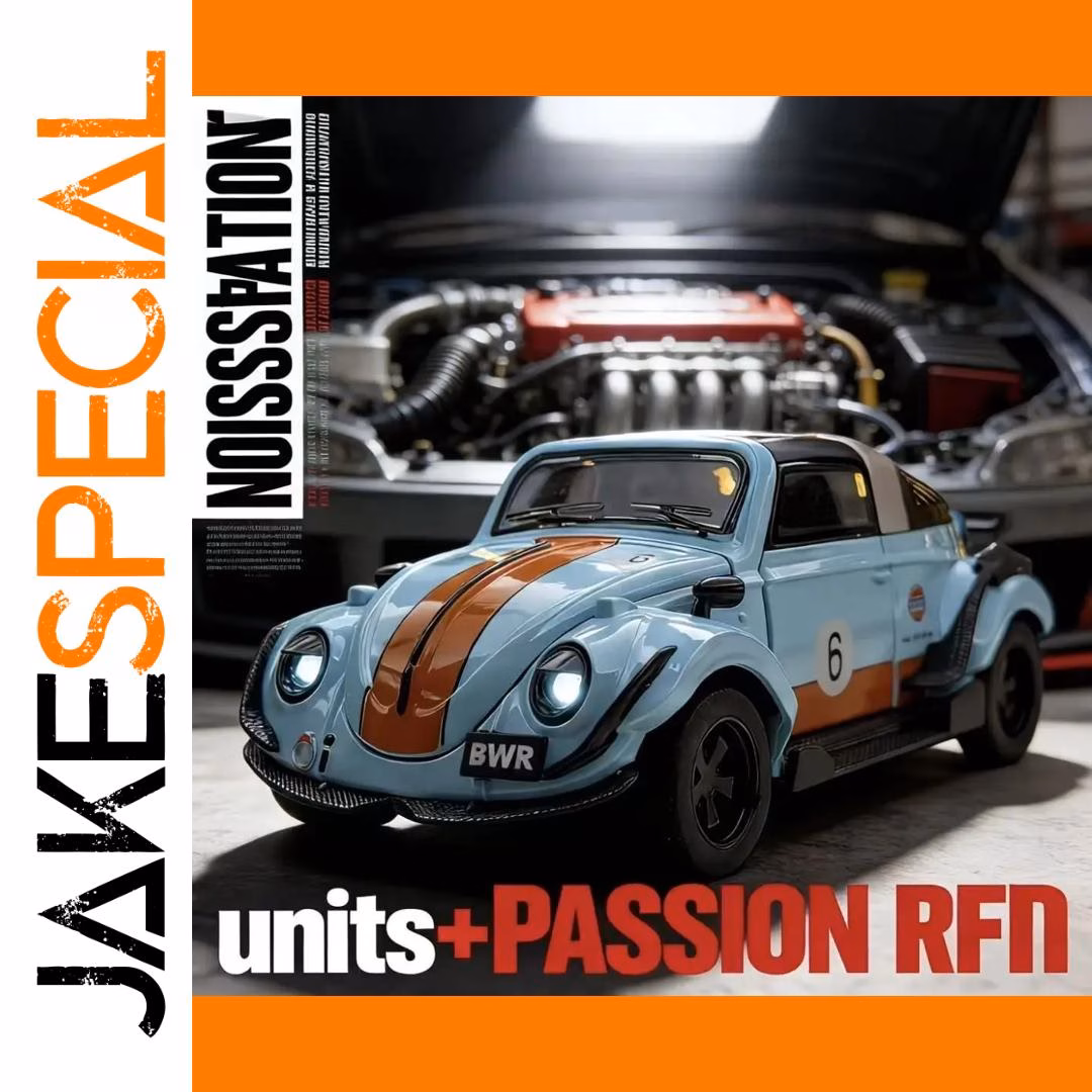 Vibrant Red Volkswagen Beetle Toy Model - Image 3