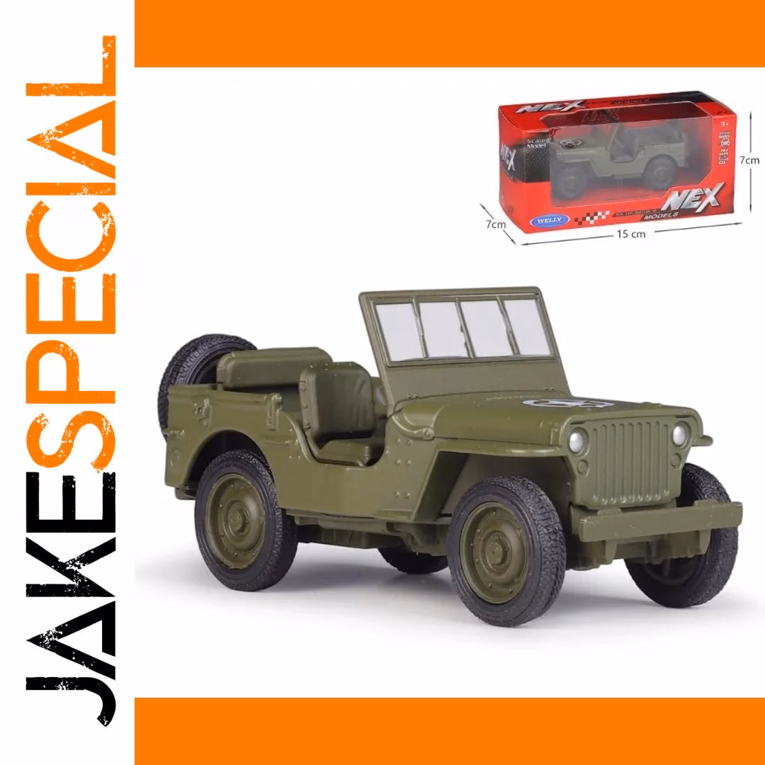 Willys Military Vehicle Model 1/36 Scale Classic