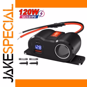 12V Car Charger Adapter with Dual USB Ports