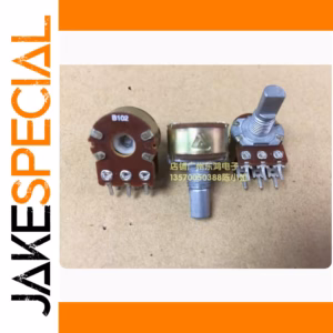Dual Potentiometer B1K 15mm Shaft 1pcs