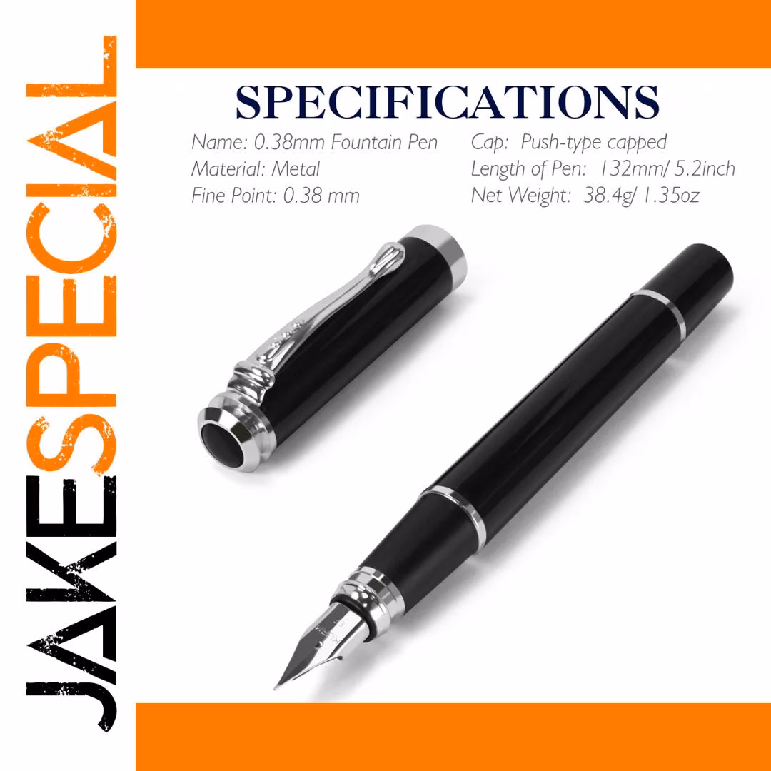 STONEGO Elegant Fountain Pen - 0.38mm & 0.5mm Nibs - Image 5