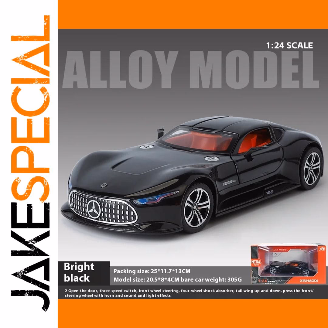 1:24 Scale AMG Alloy Model Car Black - Image 8