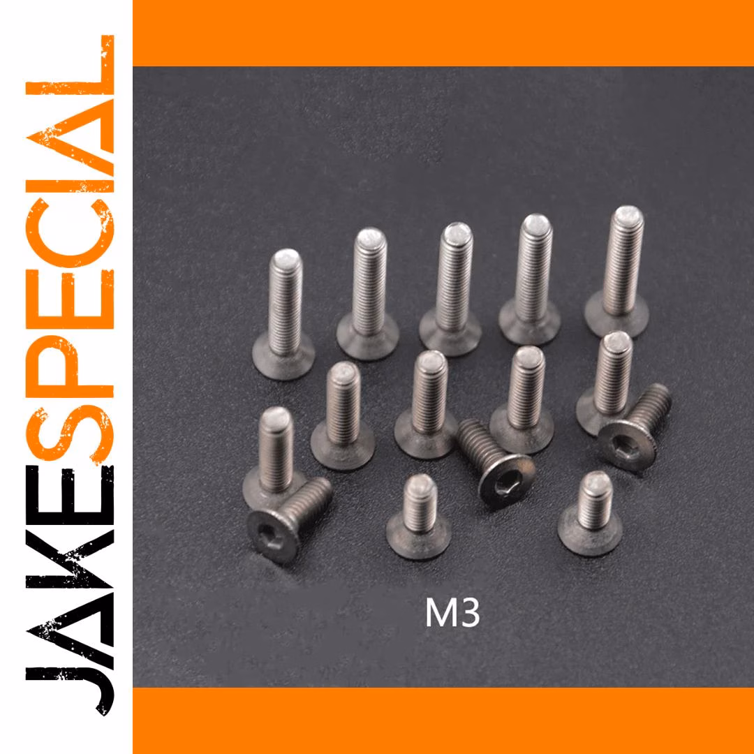 M3 Titanium Flat Head Screw Set, 5mm to 35mm - Image 5